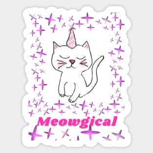 Meowgical cat Sticker